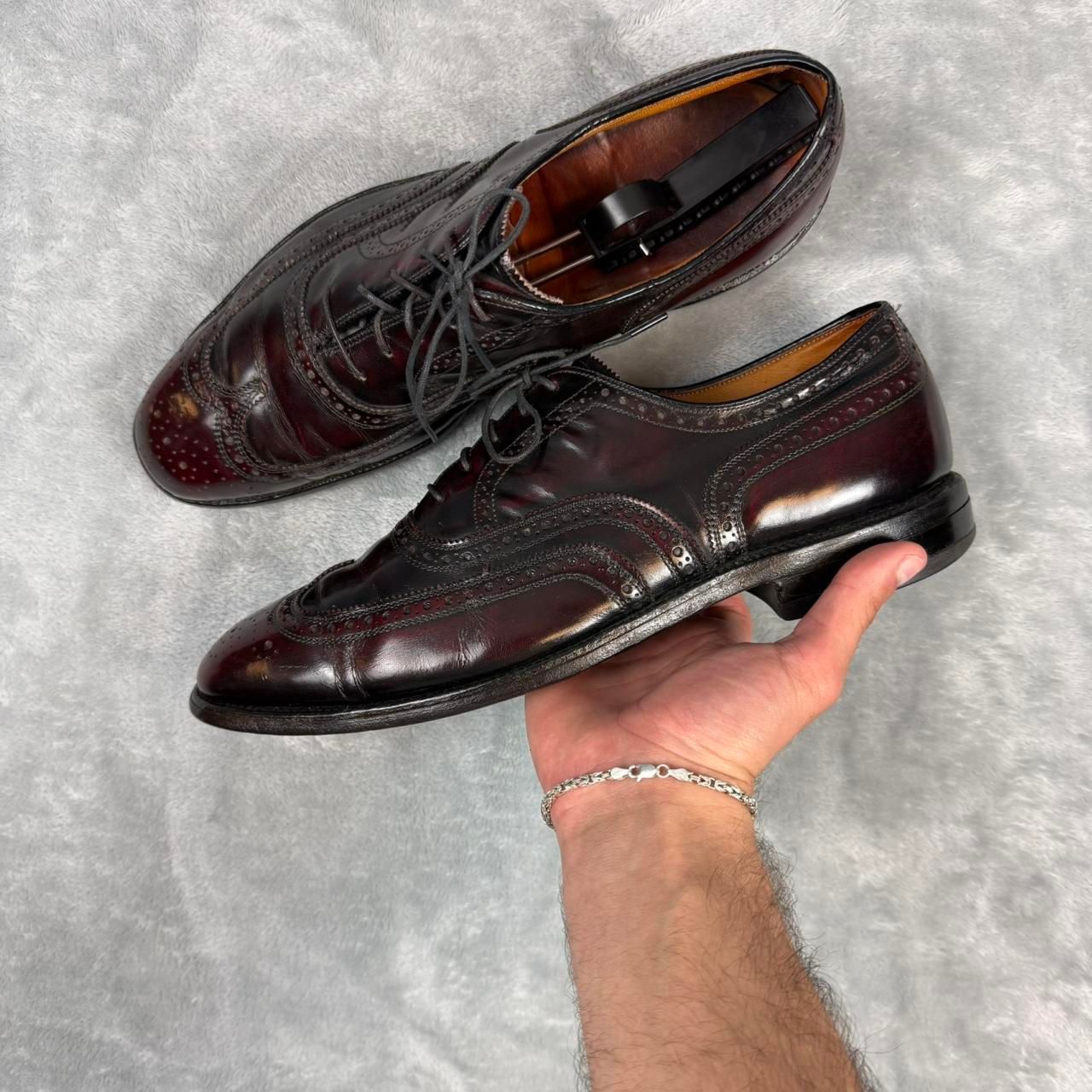 Allen-Edmonds Men's Burgundy And Brown Oxfords